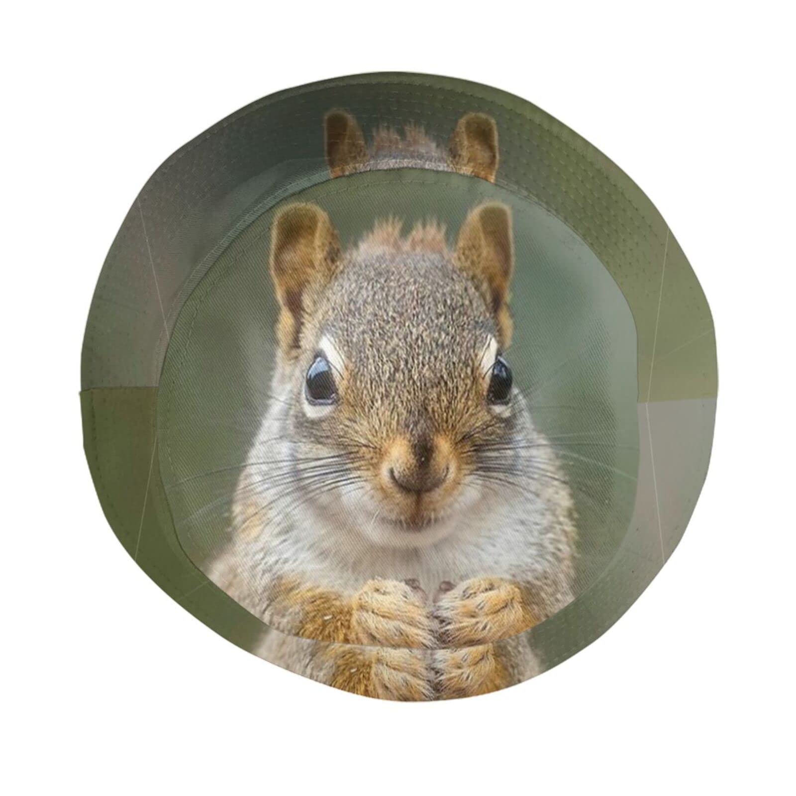 Cute Squirrel Bucket Hat for Women & Men - Animal Print Fisherman Sun Hat - Perfect for Outdoor Activities, Beach, Hiking & Happy Muharram Celebrations