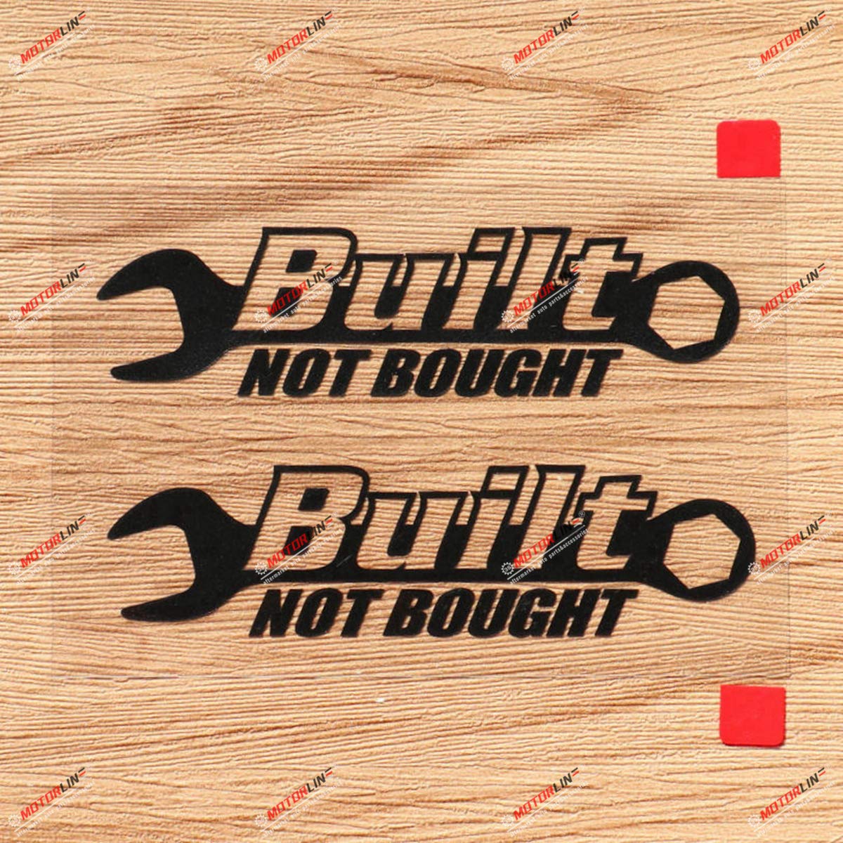 High-Quality Built Not Bought Vinyl Decal Sticker - JDM Euro Drift Racing Car Decoration - 2 Pack Black 6 Inch No Background (01281) - Perfect for Laptops, Cars, Helmets & Windows