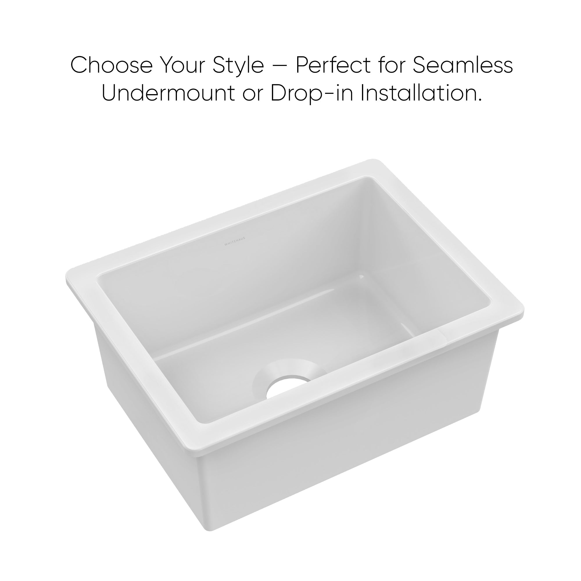 Premium Undermount or Drop-in Single Bowl Fireclay Kitchen Sink with Stainless Steel Grid - Durable Farmhouse Sink for Modern Kitchens & Remodeling Projects