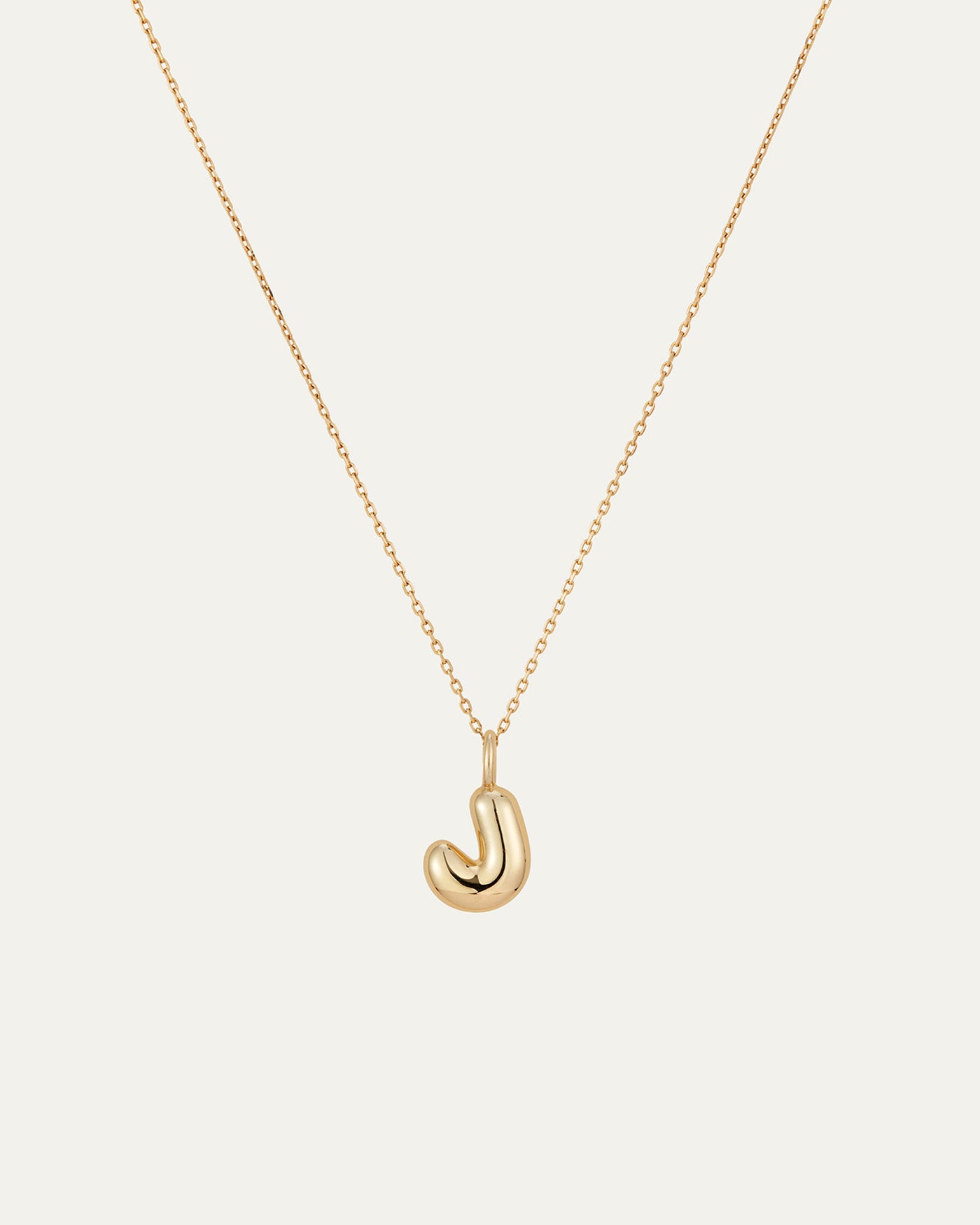 14K Gold Bubble Letter Necklace - Personalized Initial Pendant Jewelry for Women - Perfect for Birthdays, Anniversaries & Everyday Elegance