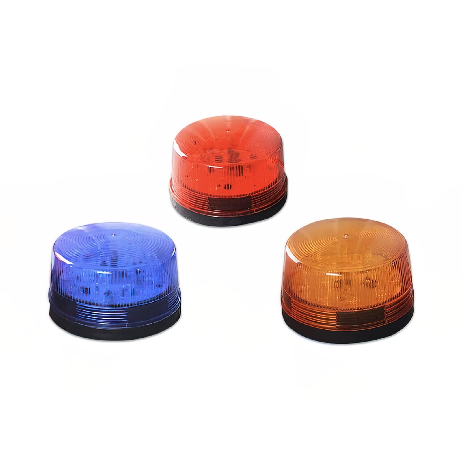 Lelukee 2-Pack 12V Red LED Strobe Beacon Light - Waterproof Flashing Warning Light for Snow Plow, Construction, Emergency Vehicles, Home Security & Outdoor Work Safety (DC 12V, Red) - Perfect for Roadside Emergencies, Nighttime Visibility & Hazard Warning Signals
