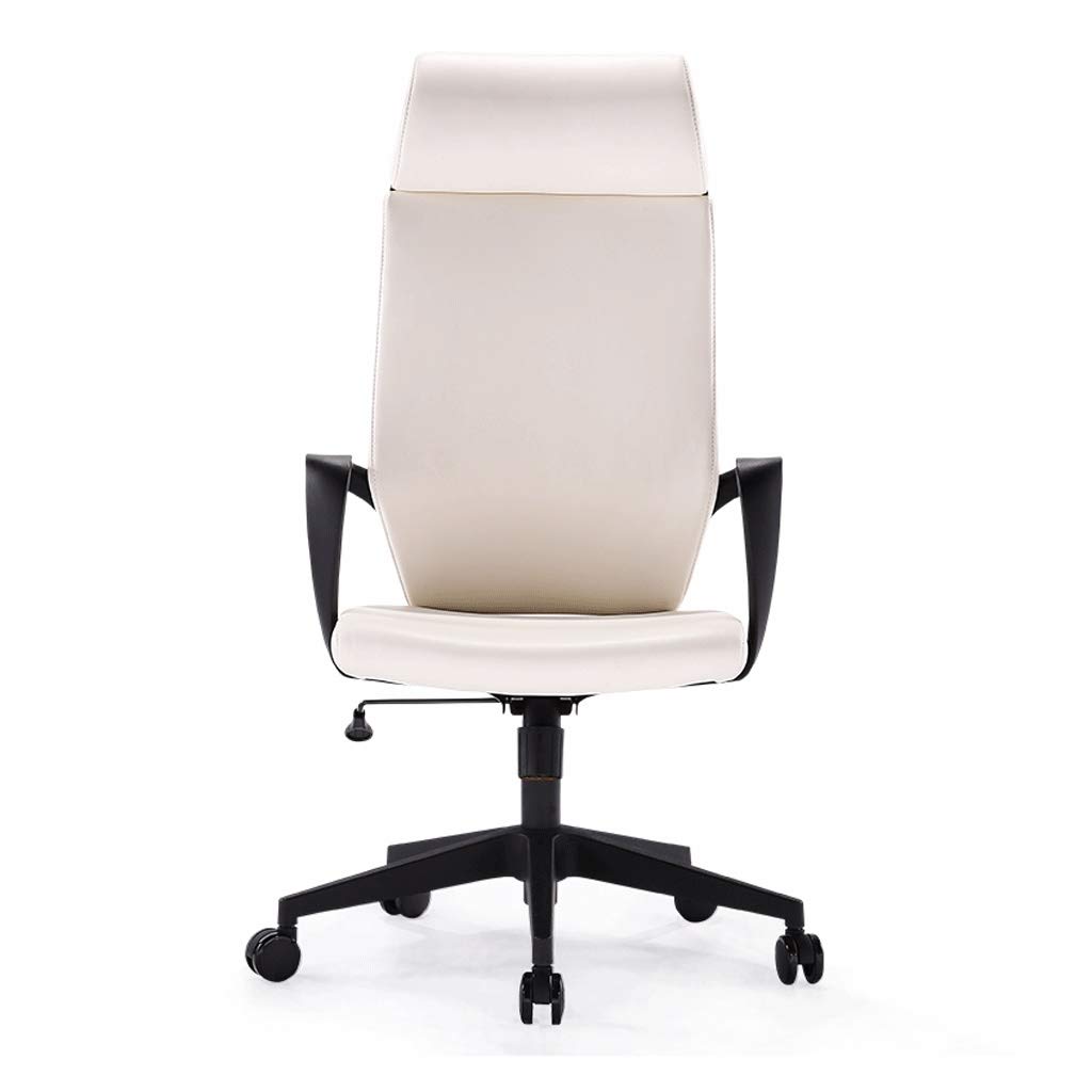 Ergonomic Office Chair - Adjustable Computer Desk Chair with Lumbar Support, Swivel & Rolling Wheels for Home, Office, Student Study - Compact Design in White (Perfect for Long Work Hours & Online Learning)