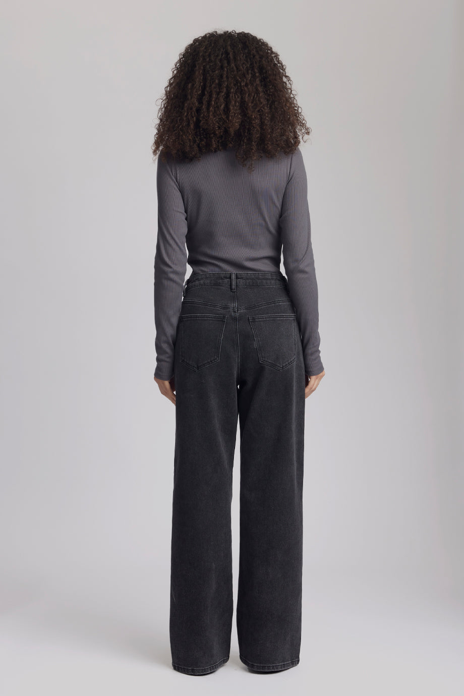 Gestuz Similina High Waist Skinny Jeans for Women - Charcoal Black Denim Pants, Stretch Comfort Fit, Trendy Casual & Office Wear