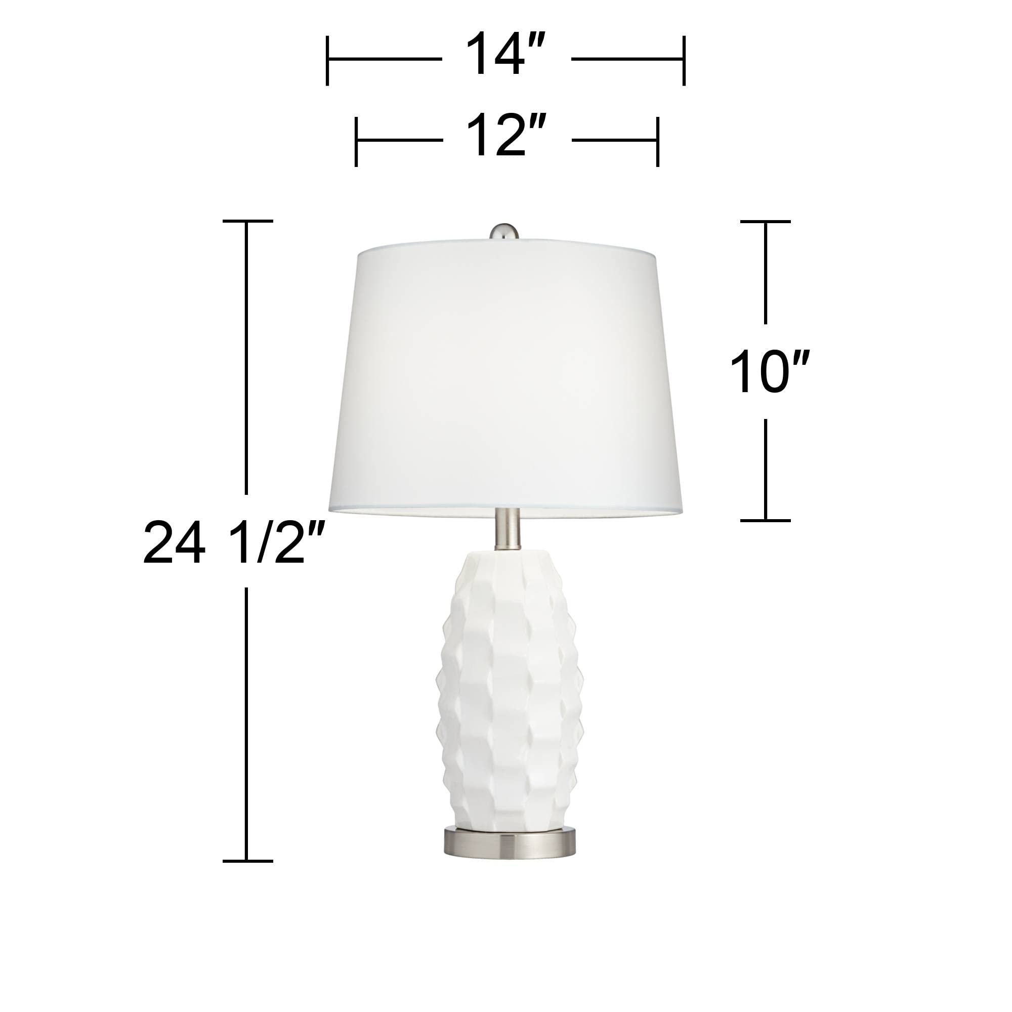 360 Lighting Brad Modern Coastal Style Accent Table Lamps Set of 2 - 24.5