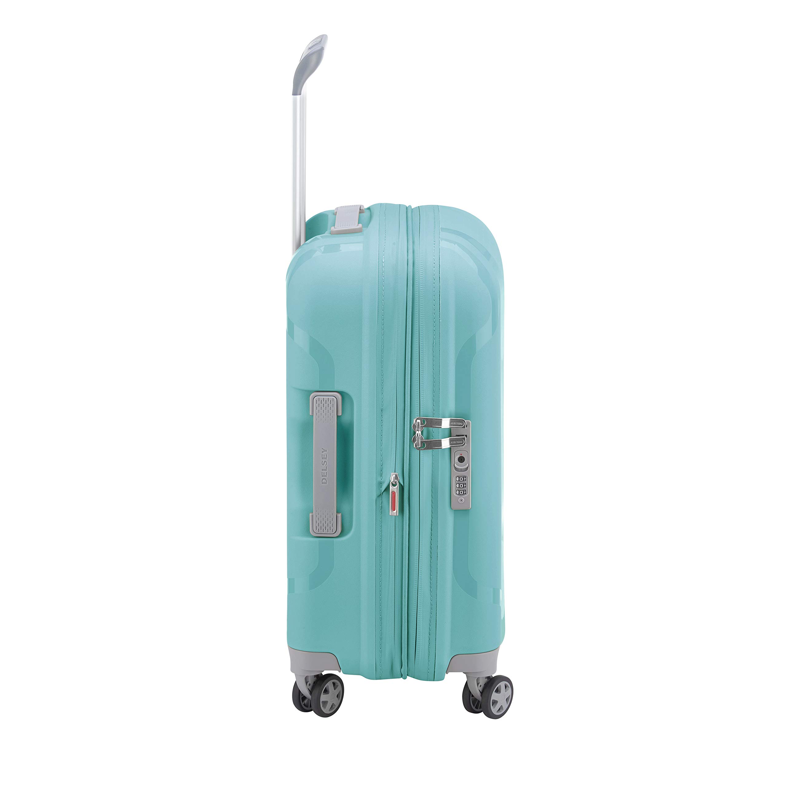 Delsey Paris Clavel 30 Inch Hardside Expandable Spinner Luggage - Teal Checked Large Suitcase for Travel, Business Trips & Vacations | Durable & Lightweight