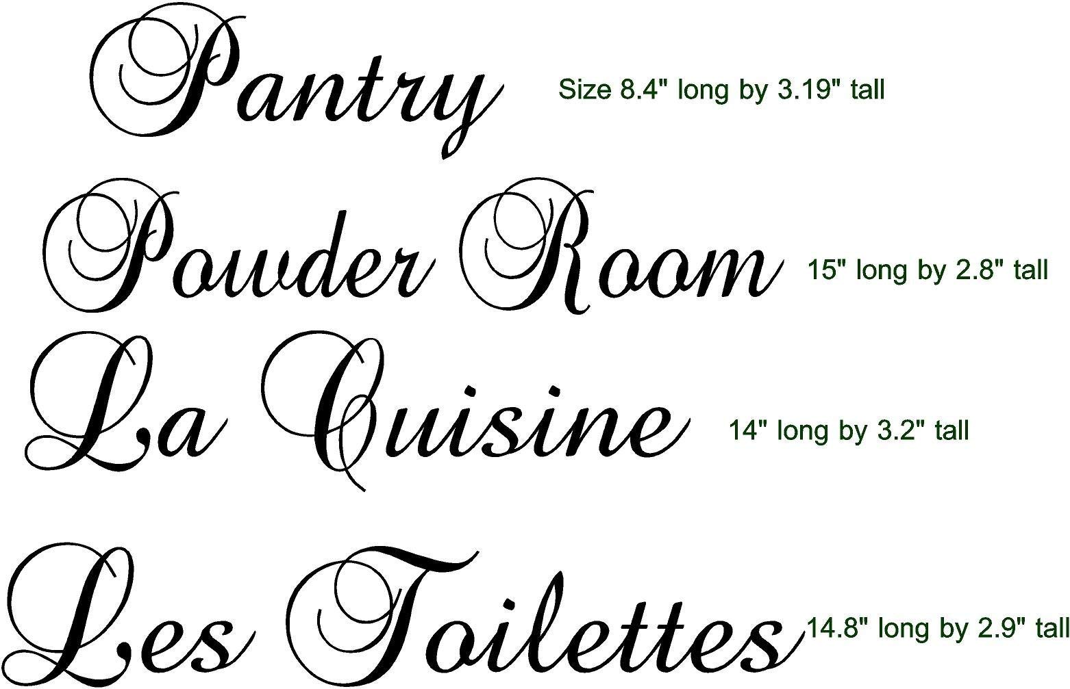 Pantry, Kitchen, Toilet & Powder Room Door Decals - 15