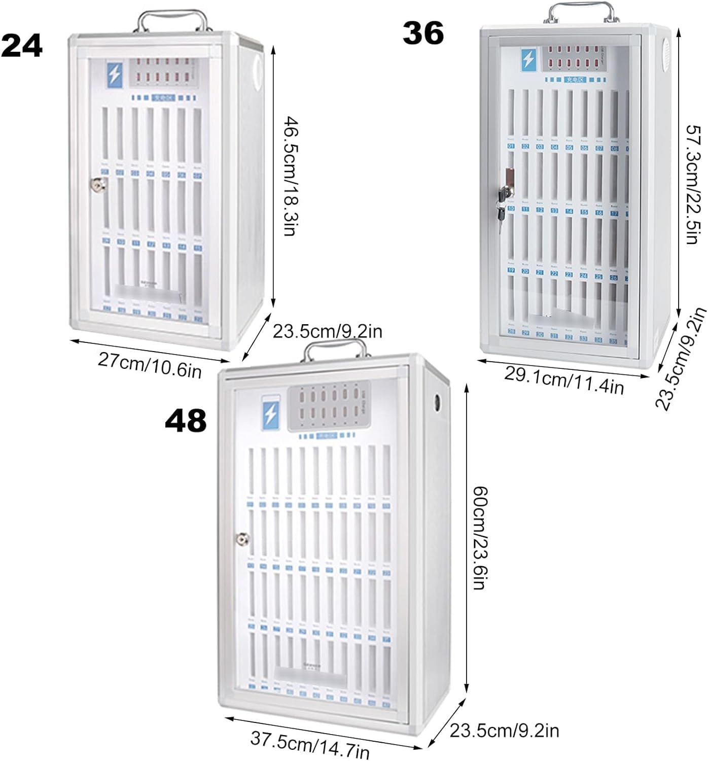 Wall Mounted Cell Phone Storage Cabinet - Secure Phone Locker for Schools, Exams & Offices | Durable Metal Phone Box with Key Lock for Classroom, Testing Center & Workplace Organization