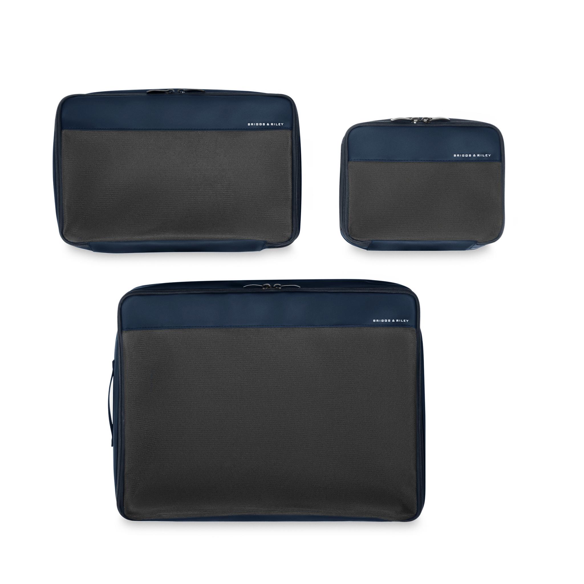 Briggs & Riley Check In Packing Cube Set - 3-Piece Luggage Organizer for Travel, Suitcase Storage Bags - Perfect for Business Trips, Vacations & Weekend Getaways