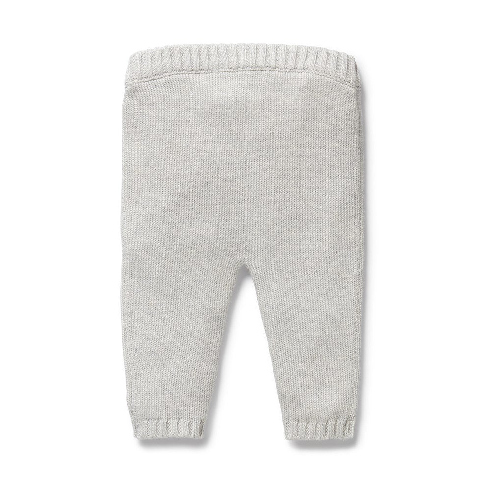 Premium Grey Melange Organic Cotton Knitted Leggings for Women - Soft, Stretchy & Comfortable - Perfect for Yoga, Workouts & Everyday Wear
