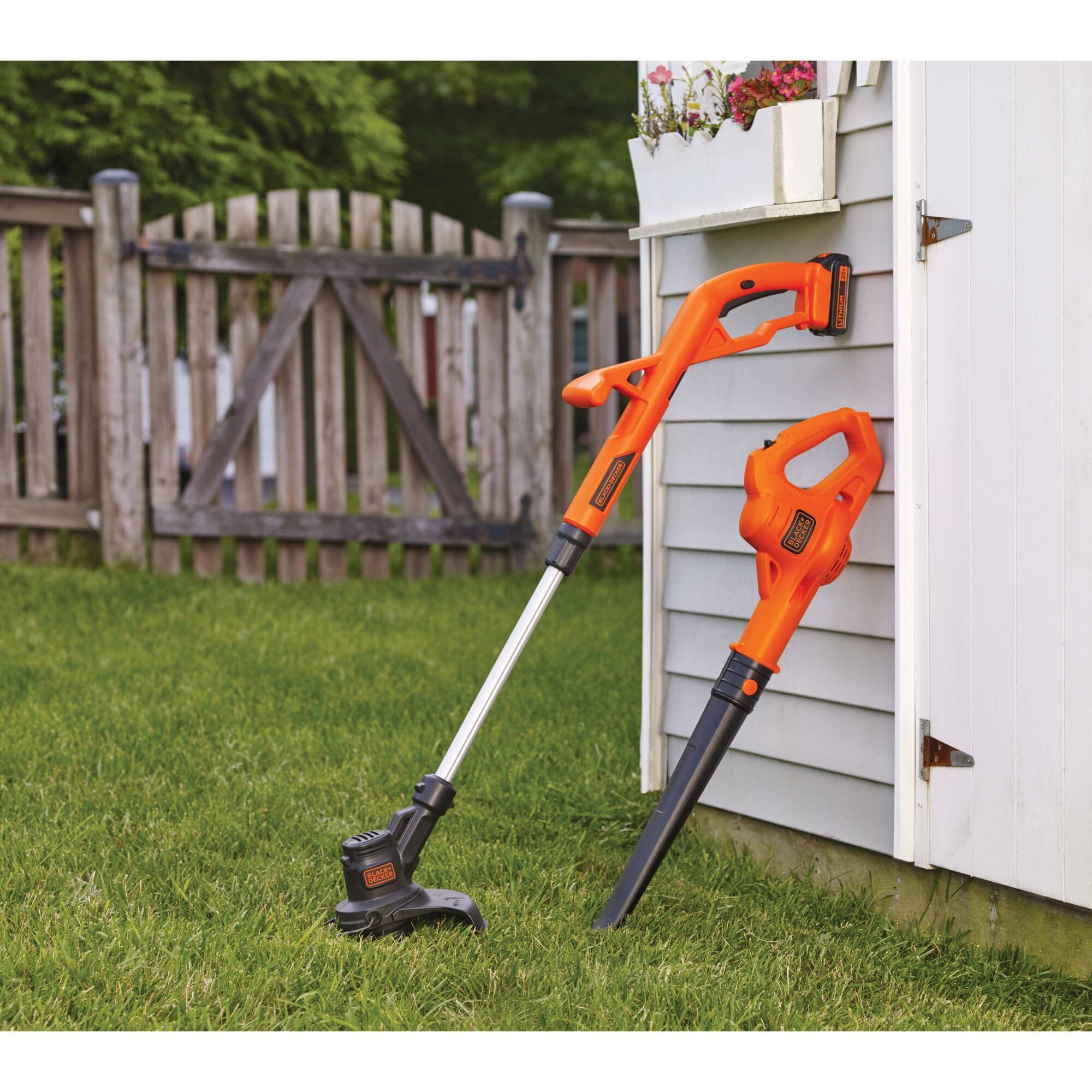 20V MAX* Lithium Cordless 10-Inch String Trimmer and Edger with Hard Surface Sweeper Combo Kit - Perfect for Lawn Care, Yard Maintenance and Driveway Cleaning