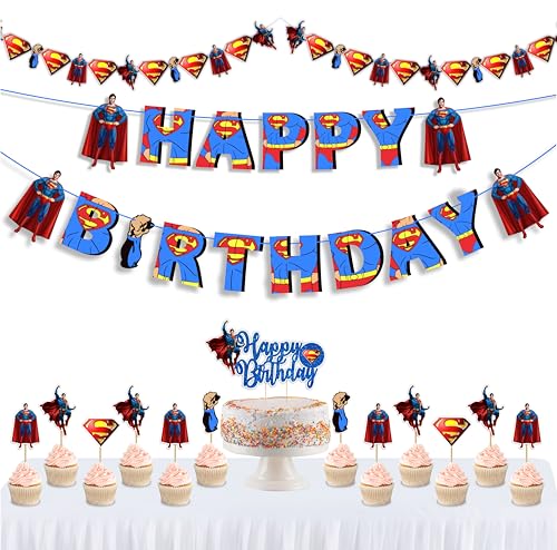 Seyal Suprman Theme Birthday Party Supplies