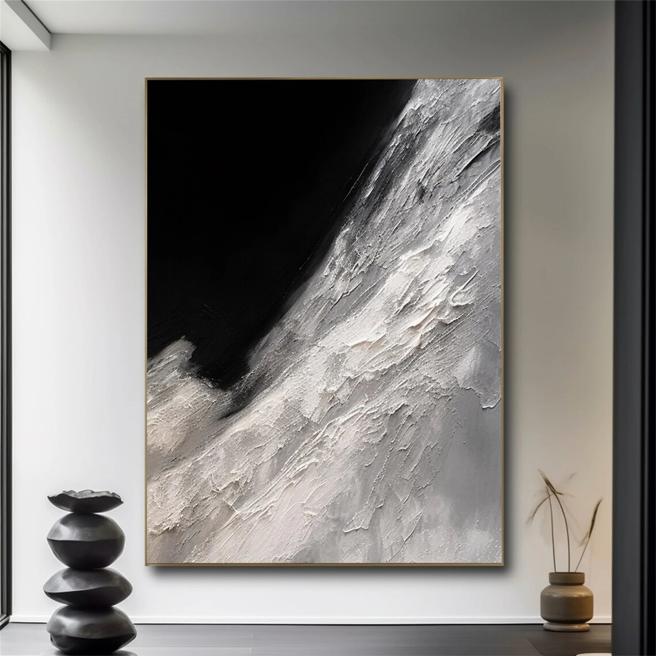Minimalist Balance Canvas Painting #MM156 - Modern Abstract Wall Art for Living Room, Bedroom & Office Decor