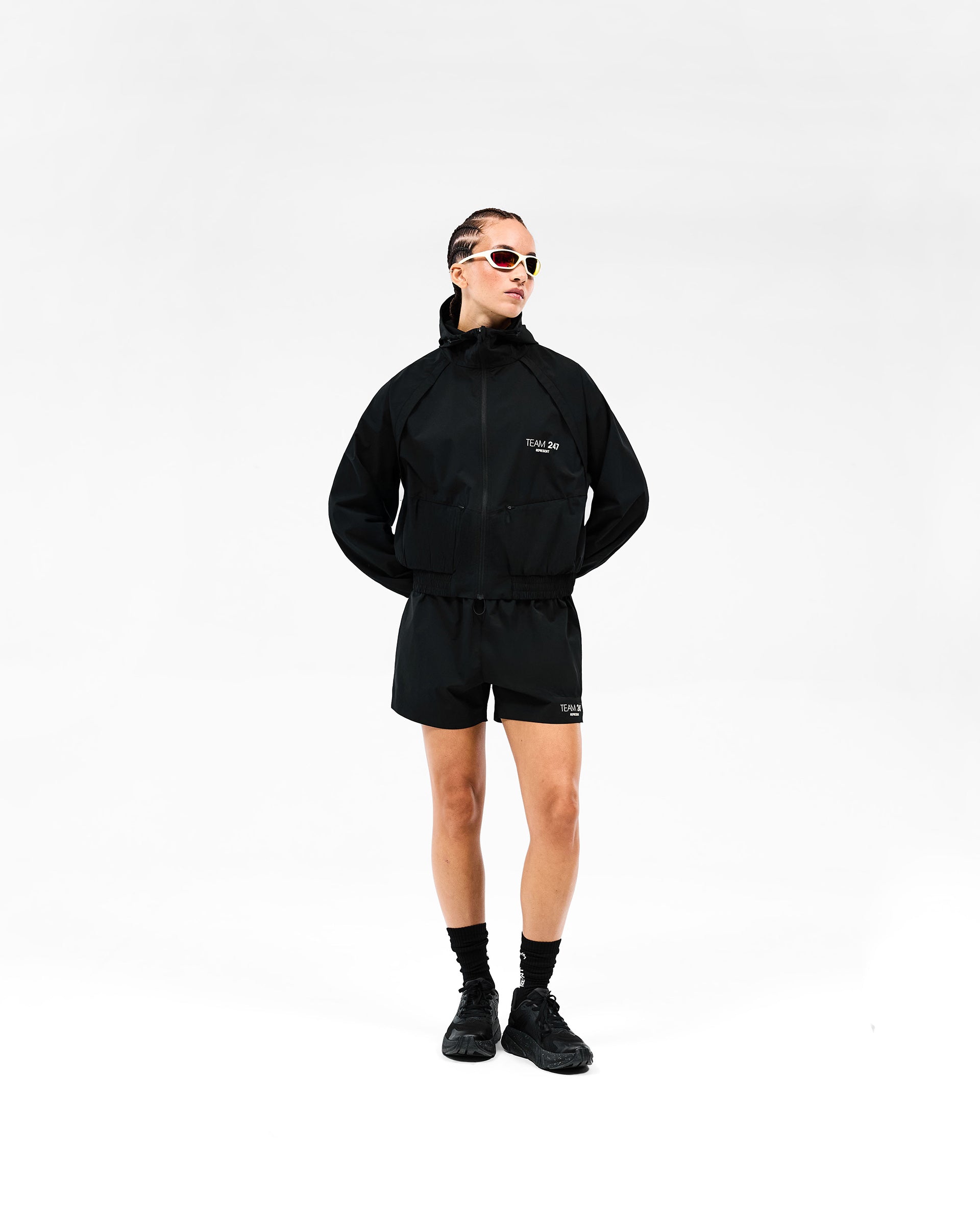247 Training Jacket for Men & Women - Lightweight Breathable Workout Hoodie - Perfect for Gym, Running & Outdoor Activities - Black