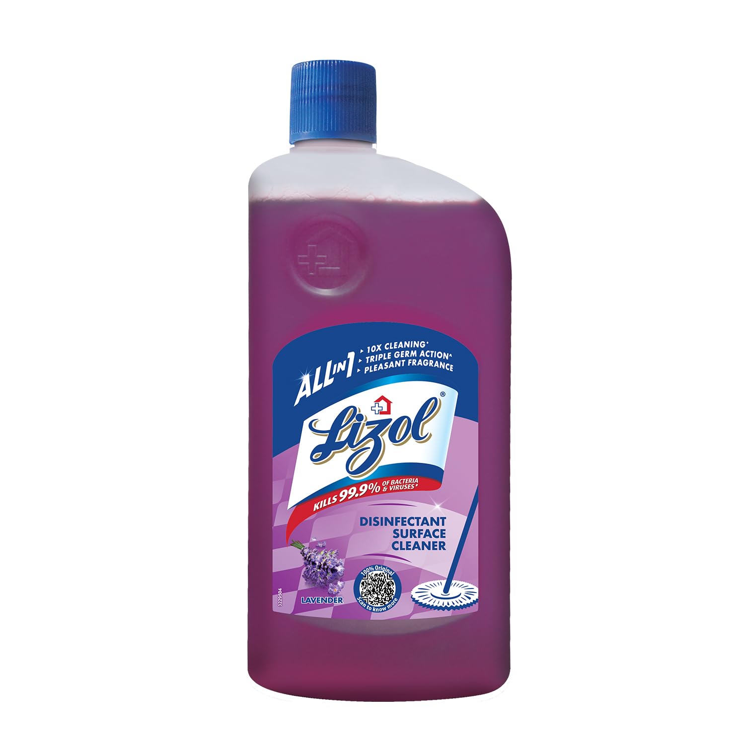Lizol Disinfectant Surface & Floor Cleaner Liquid - Lavender Scent, 500ml | Kills 99.9% Germs & Bacteria | Safe for All Floor Types & Mops | Ideal for Kitchen, Bathroom & Hard Surface Cleaning | USA's Trusted Disinfectant Cleaner