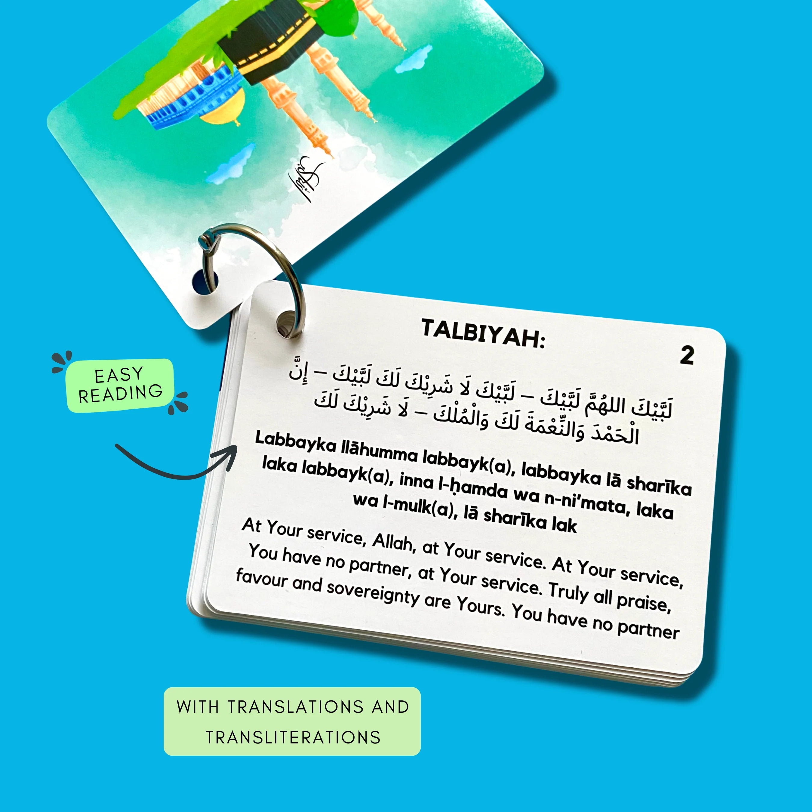 Duas For Umrah Flashcards - Islamic Prayer Cards for Hajj & Umrah - Perfect for Travel & Spiritual Learning
