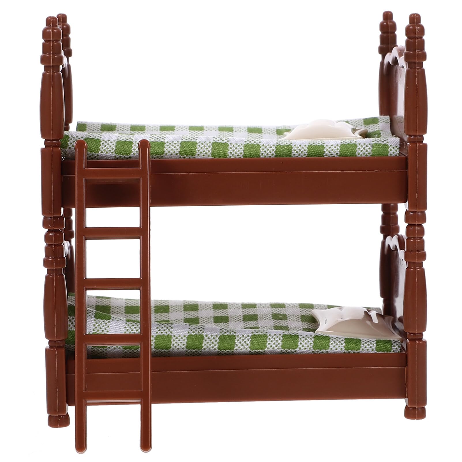 Zerodeko 1:12 Scale Dollhouse Bunk Beds Set with Ladder - Miniature Wooden Bunk Bed Furniture for Doll House Decor - Perfect for DIY Dollhouse Projects, Kids Playrooms & Collectors Display