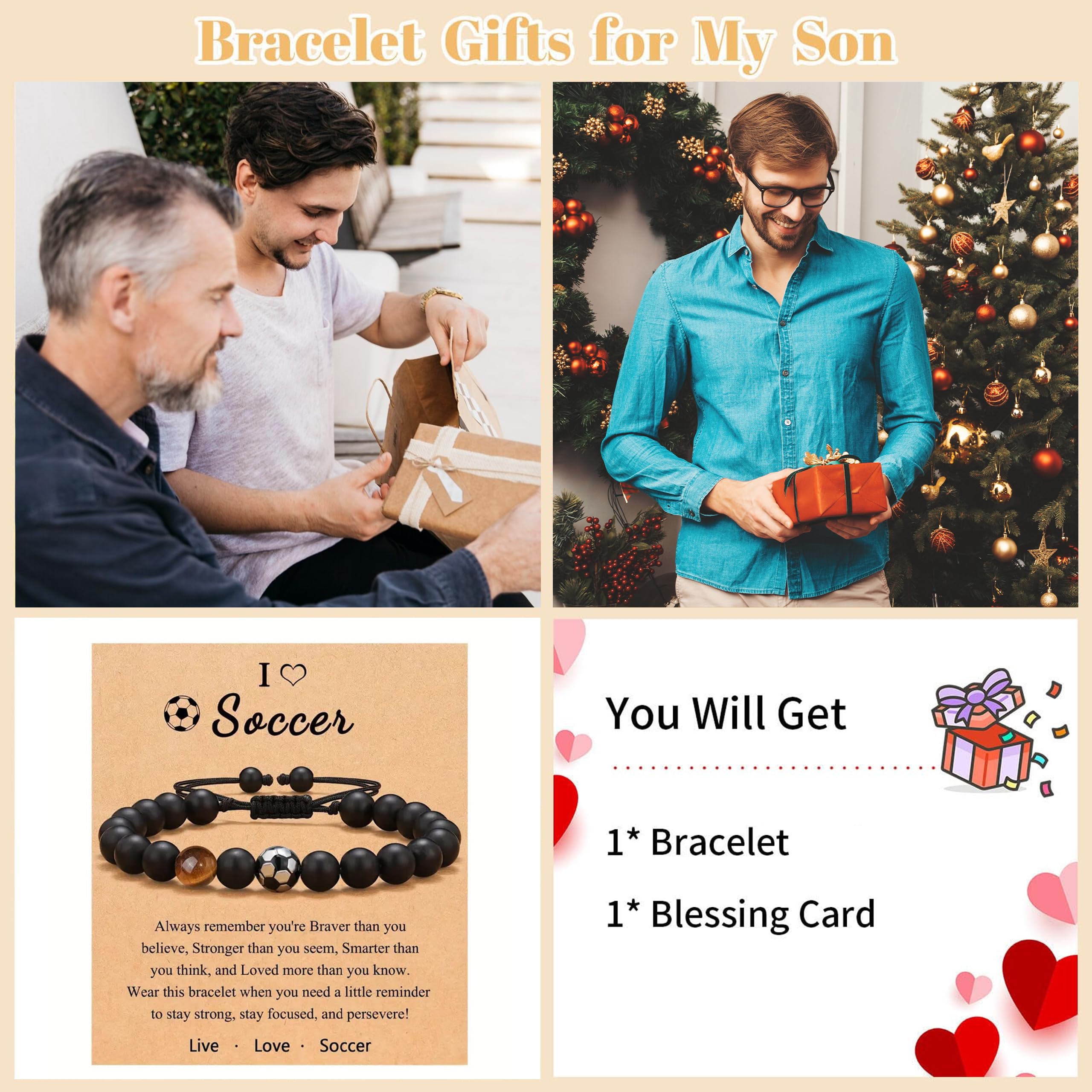 YANCHUN Sports Bracelet for Coaches & Players - Baseball, Soccer, Football, Basketball Team Gifts - Perfect for Birthday, Graduation, Father's Day - Great Present for Son, Grandson, Brother, Friend (Ideal for Game Days, Training Sessions & Sports Events)