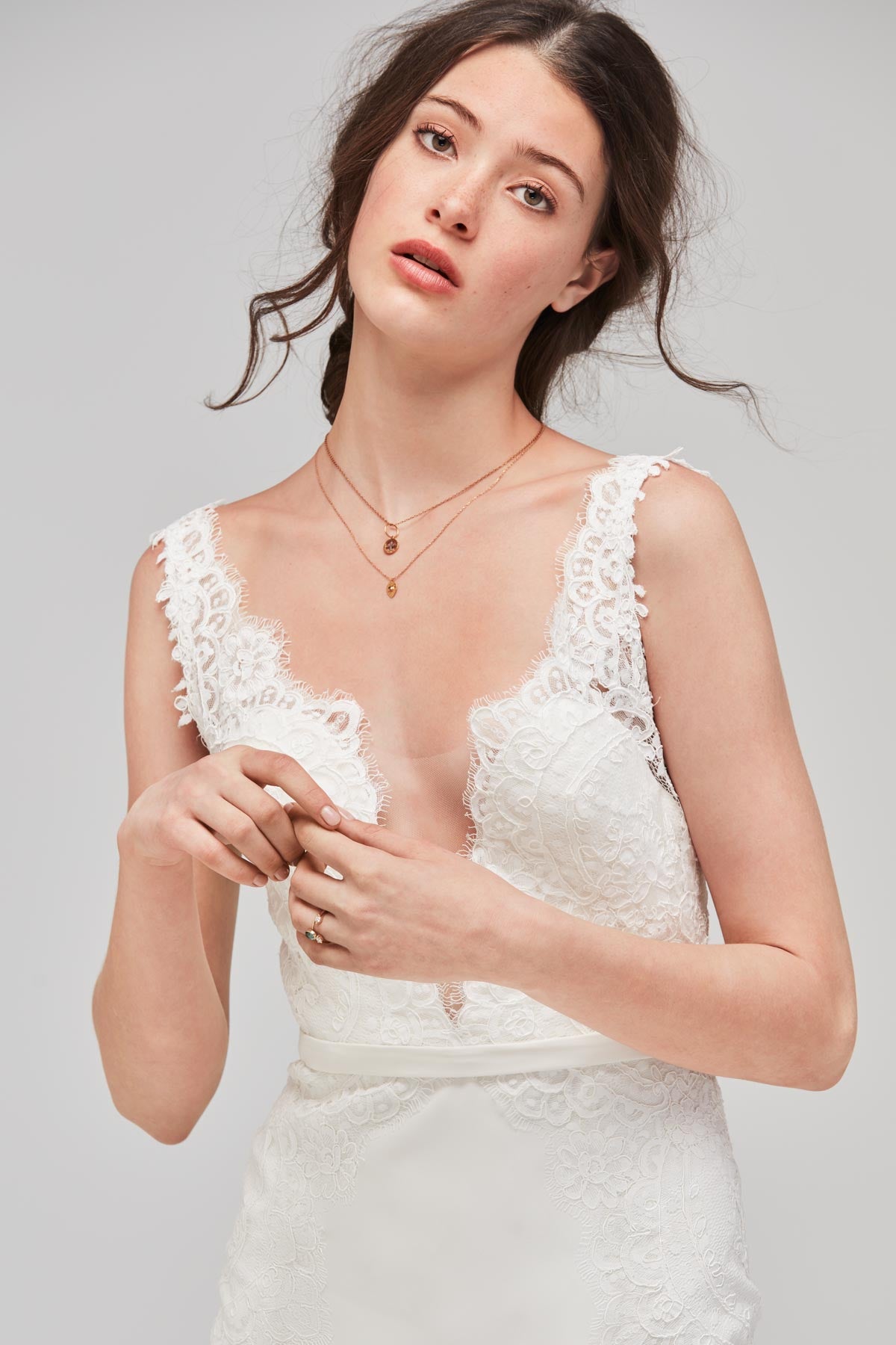 Willowby Lief Lined Gown - Elegant Floral Wedding Dress for Brides & Formal Events - Perfect for Beach Weddings, Vow Renewals & Evening Galas