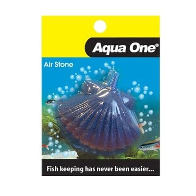 Aqua One Airstone Shell Fish Tank Decorations - Oxygen Diffuser for Aquariums, Fish Tanks & Aquatic Pets | Perfect for Freshwater & Saltwater Environments
