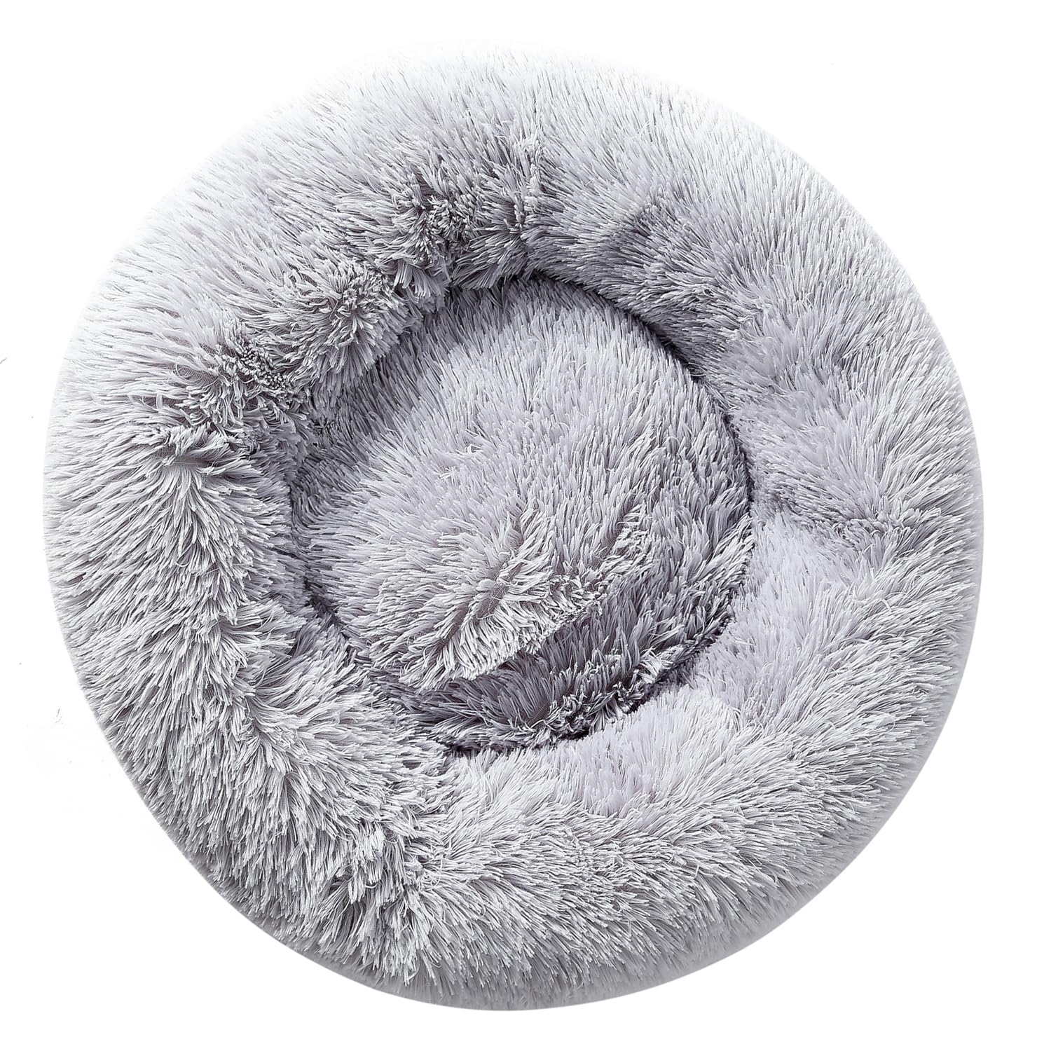 Soft Round Donut Pet Bed for Small Dogs & Cats Under 3kg - Cozy Cushion with Removable Blanket for Puppies & Kittens - Perfect for Bedroom, Living Room & Pet Travel Carrier