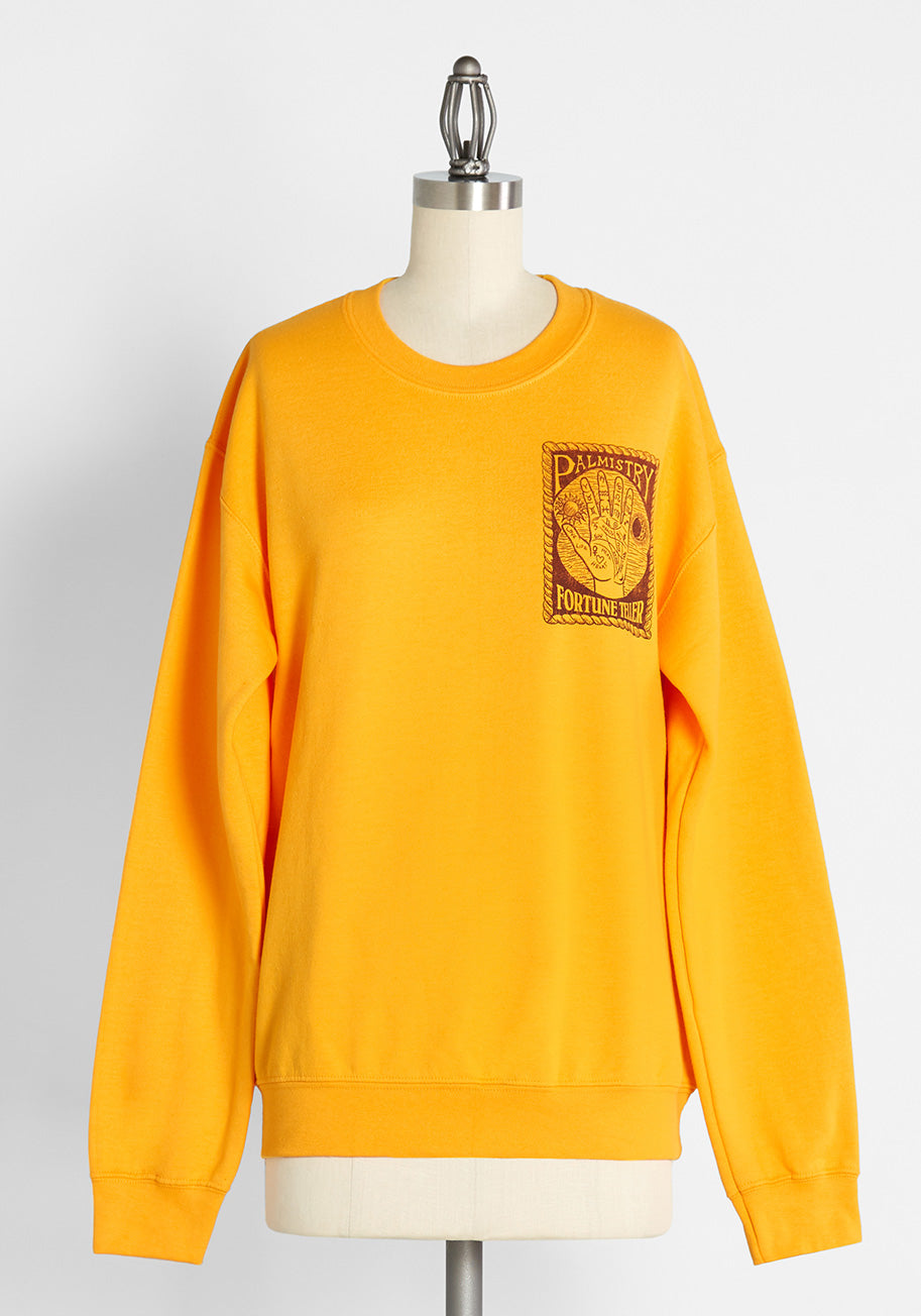 Palmistry Graphic Sweatshirt - Trendy Unisex Hoodie with Hand Reading Design | Perfect for Casual Wear, Street Fashion & Spiritual Enthusiasts