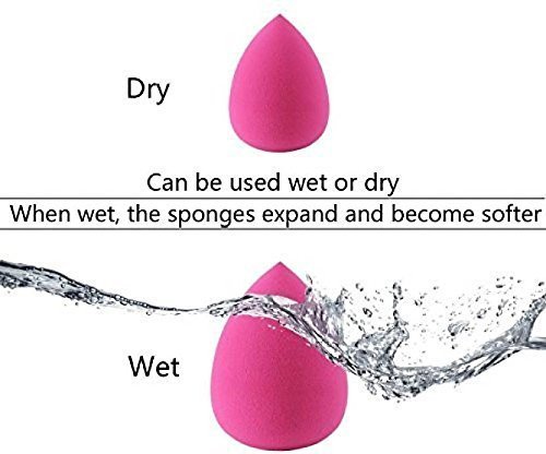 AVEU Beauty Blender Makeup Sponge Set - 2 Pack Pink Makeup Sponges for Flawless Foundation & Concealer Application - Perfect for Liquid, Cream & Powder Cosmetics
