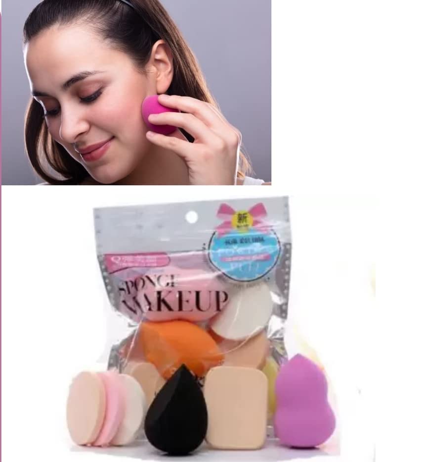 BELLAS 6-in-1 Makeup Sponge Beauty Blender Set for Women & Girls - 6 Pack Multicolor Cosmetic Sponges for Foundation, Concealer & Blending - Perfect for Daily Makeup & Professional Use