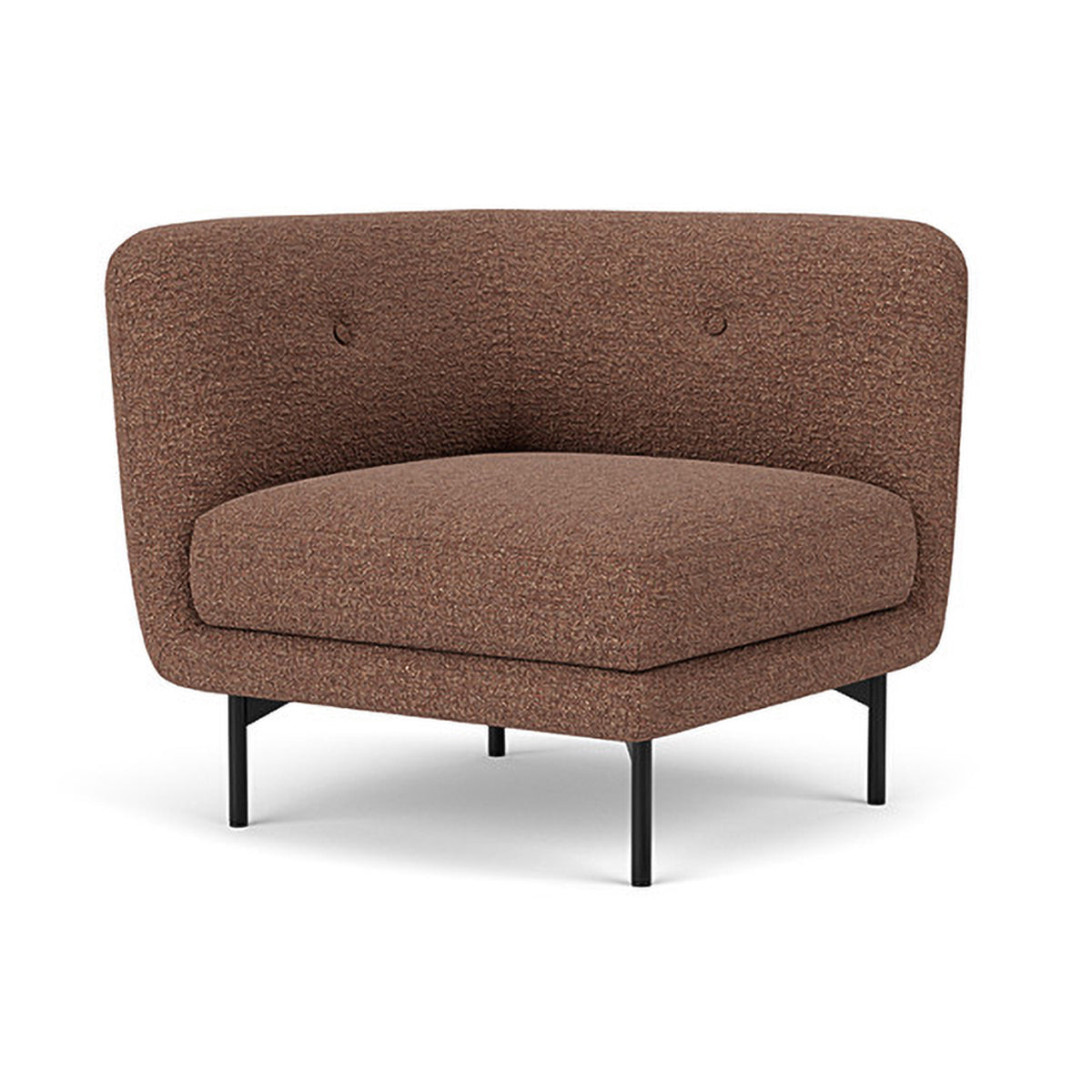 Alfred Boucle Right 1 Seater Modular Sofa - Modern Accent Chair for Living Room, Bedroom & Office - Compact Single Seater Couch with Removable Cushions