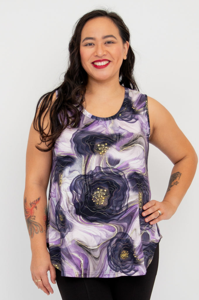 Stylish Jazz Tank Top by Popina - Soft Bamboo Fabric for Women - Perfect for Casual Wear, Music Festivals & Summer Outfits