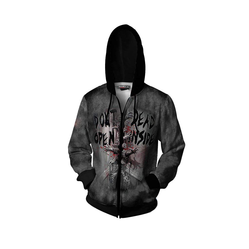 FEIBO Men's 3D Printed Hoodie - The Walking Dead Graphic Pullover Sweater with Pocket, Long Sleeve Casual Clothing for Cosplay, Christmas Gifts & Everyday Wear