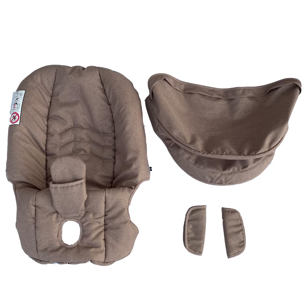 **Doona Car Seat & Stroller Accessories - Seat Cushion Changing Kit, Sun Shade & Canopy in Brown | Perfect for Travel, Baby Care & Outdoor Protection**