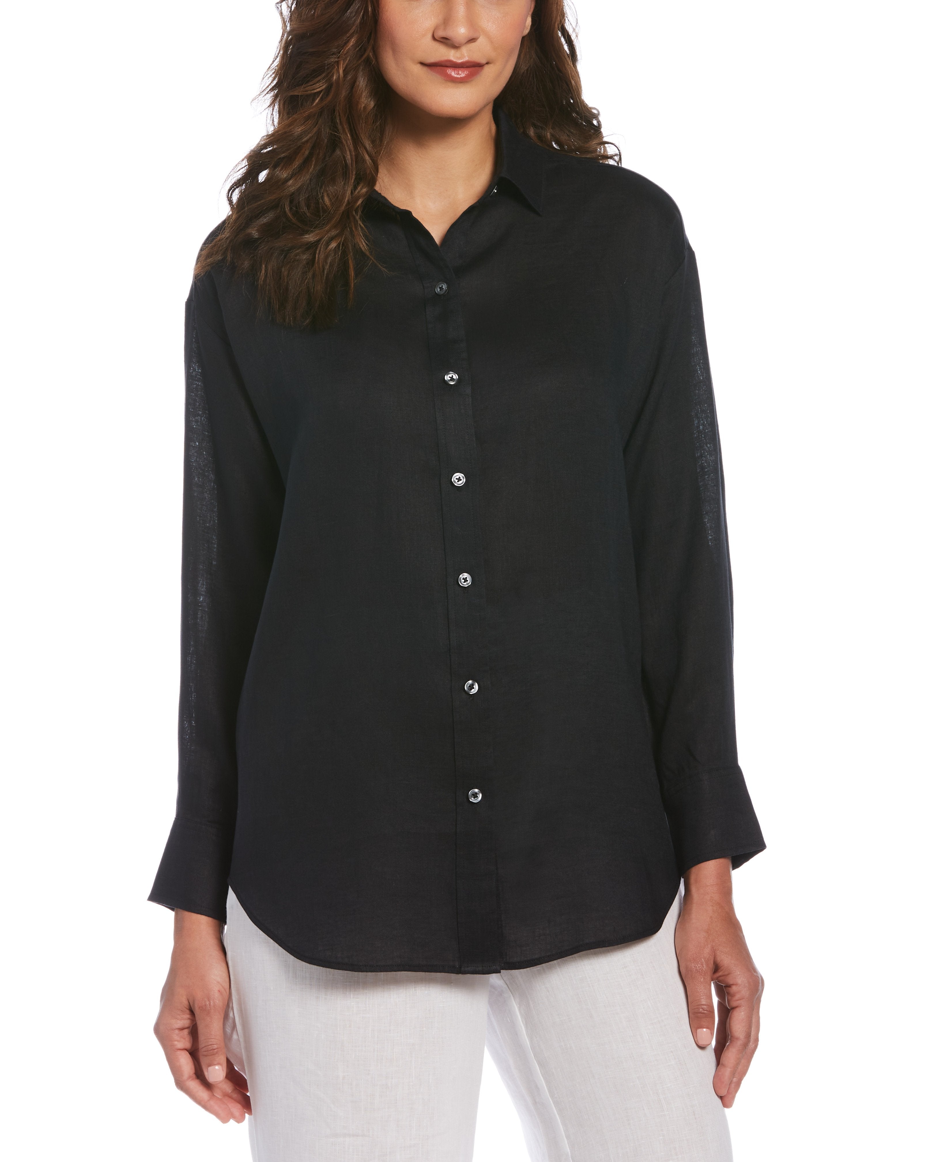 Stylish Petite Linen Shirt for Women - Breathable & Comfortable Summer Blouse - Perfect for Office, Casual Outings & Beach Vacations