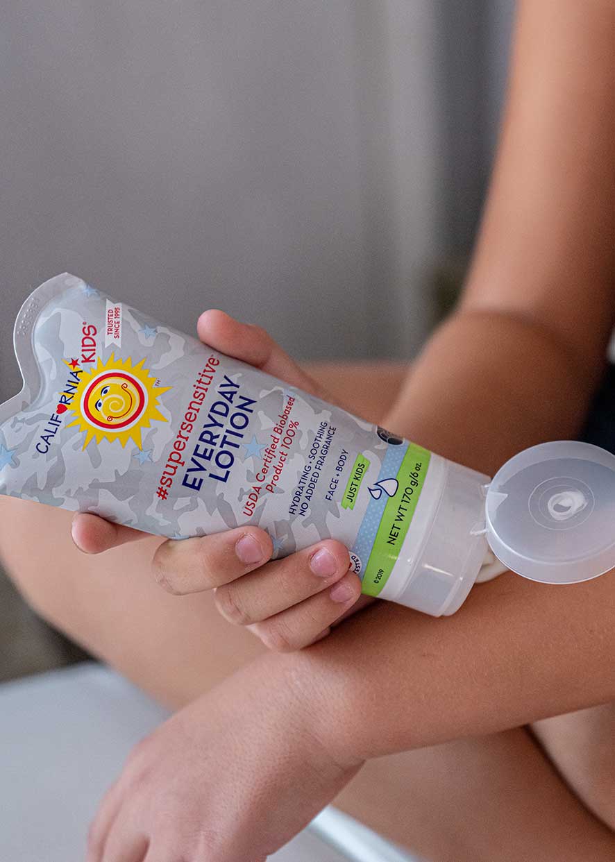 California Kids® #supersensitive™ Everyday Lotion - Hypoallergenic Moisturizer for Sensitive Skin | Gentle Baby & Kids Body Lotion | Perfect for Daily Use, Eczema & Dry Skin Relief