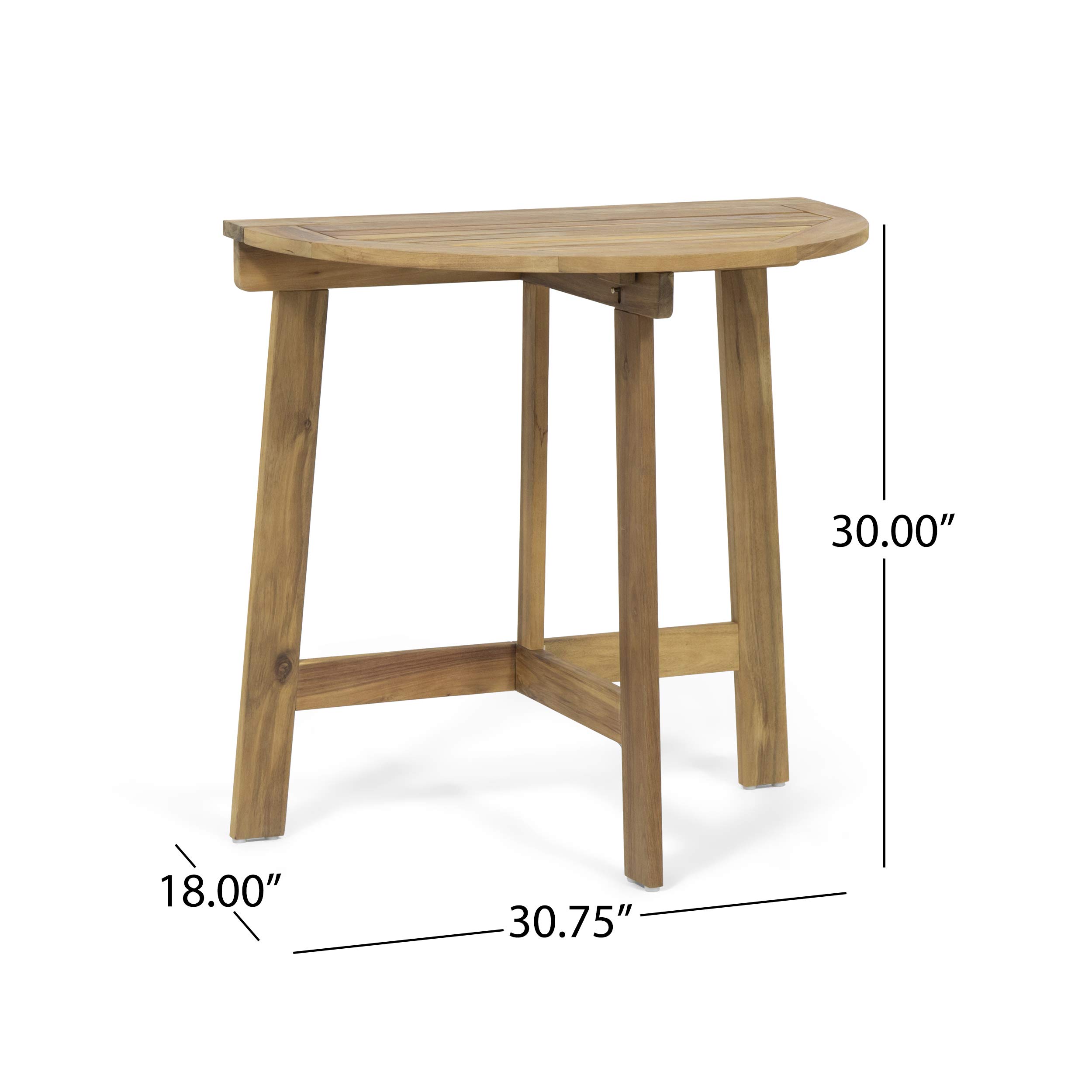 Stylish Natural Finish Bistro Table for Outdoor Dining & Small Spaces - Perfect for Patio, Balcony, or Breakfast Nook