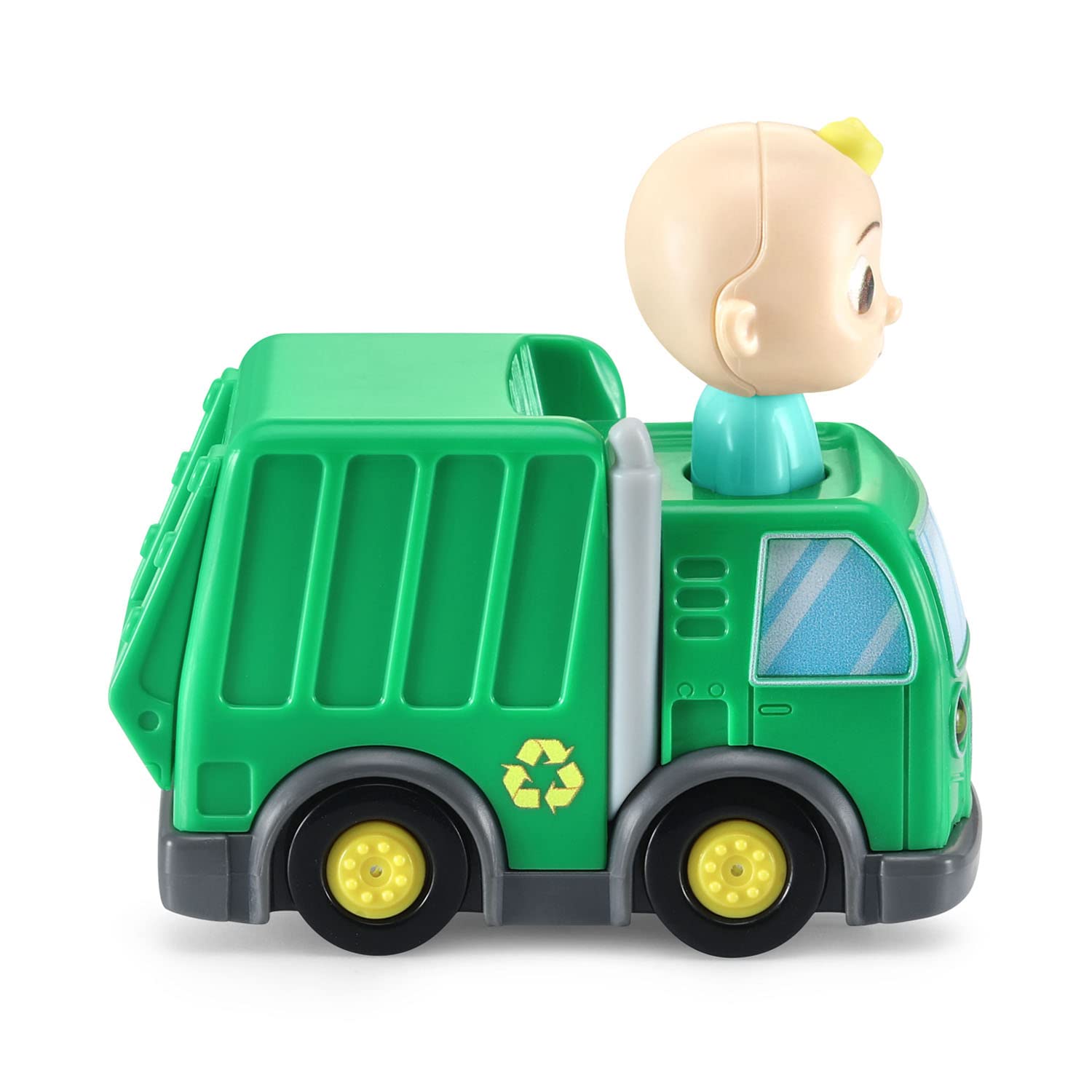 VTech CoCoMelon Go! Go! Smart Wheels JJ’s Recycling Truck and Track Set - Interactive Learning Toy for Toddlers & Kids Ages 1-5 - Educational STEM Toy with Lights & Sounds - Perfect for Pretend Play & Recycling Awareness