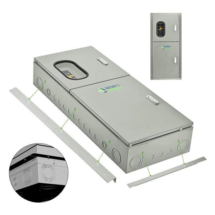 Natures Generator 125A Automatic Transfer Switch Flush Mount - Reliable Backup Power Solution for Home & RV Emergency Use