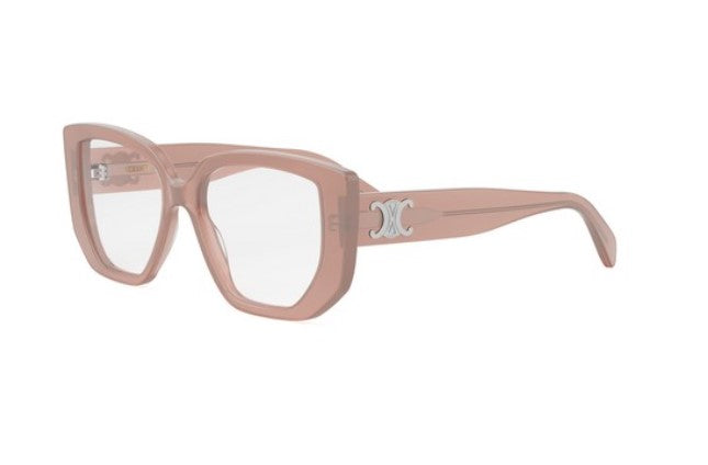 Celine TRIOMPHE CL50146I 074 Pink Butterfly Women's Eyeglasses - Stylish Cat Eye Frames for Women, Lightweight & UV Protection - Perfect for Office, Reading & Fashion Accessories