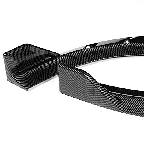 3PCS Front Bumper Lip Kit for 2015-2021 Dodge Charger | RA-Style Splitter Trim Protection Spoiler | Carbon Look Air Dam Chin Diffuser | Enhance Style & Protection for Street Racing & Car Shows