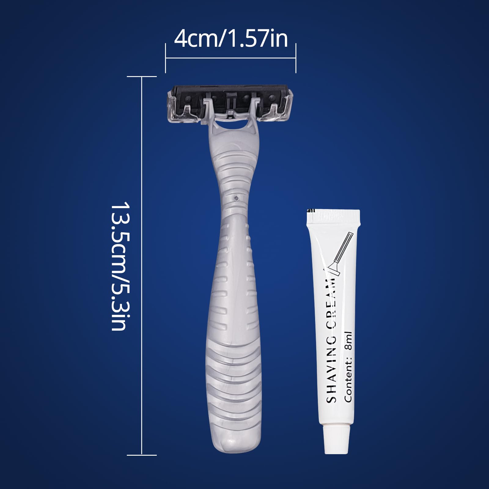 650 Pack Kheoxusa 3-Blade Disposable Razors - Individually Wrapped Silver Razors for Men & Women - Perfect for Travel, Hotels, Airbnb, Shelters & Personal Grooming