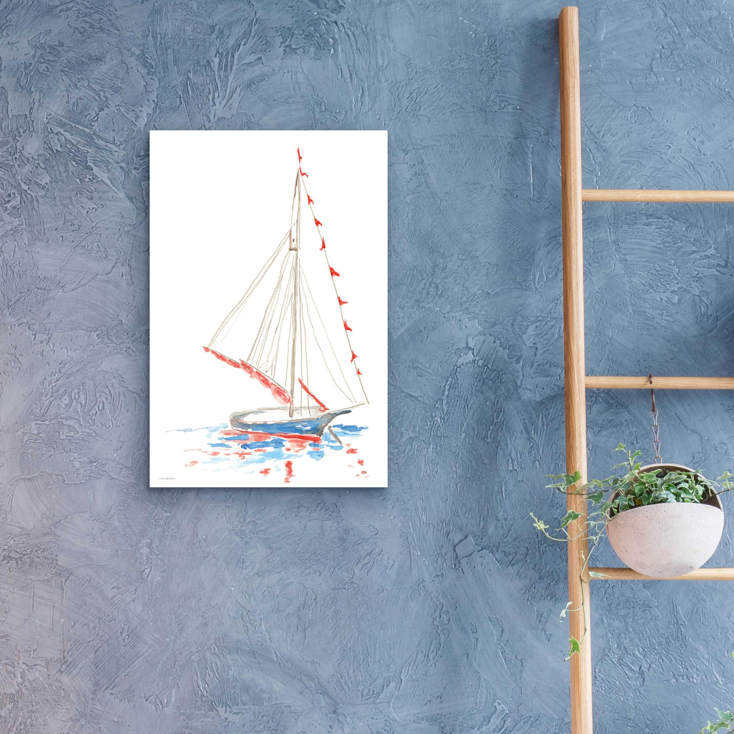 Epic 'Boat Parade' Acrylic Glass Wall Art by Kamdon Kreations - 16x24 Inches Modern Home Decor for Living Room, Bedroom & Office