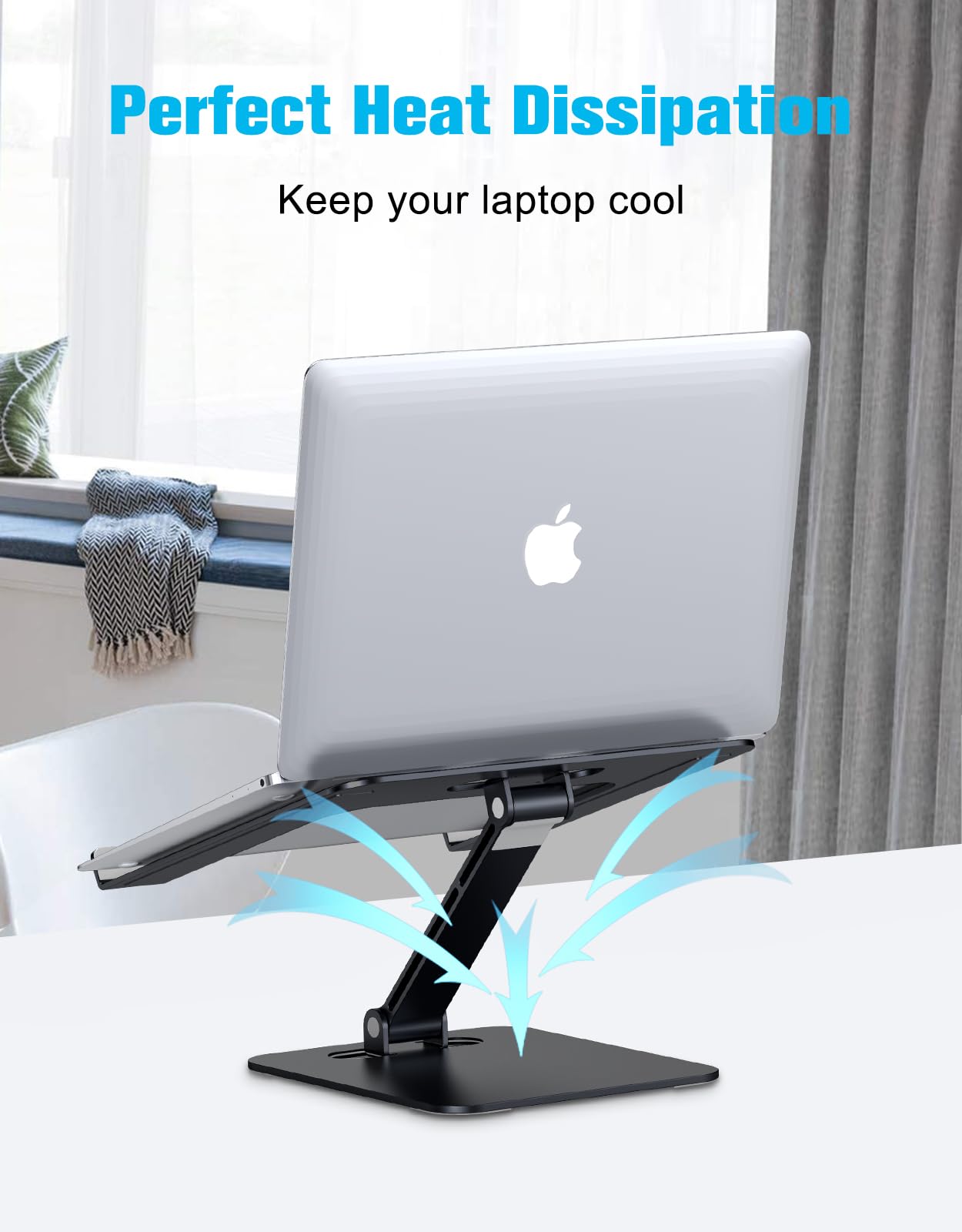 Babacom Laptop Stand - Ergonomic Foldable Adjustable Height Aluminium Alloy Riser for MacBook Air, Pro & 10-16