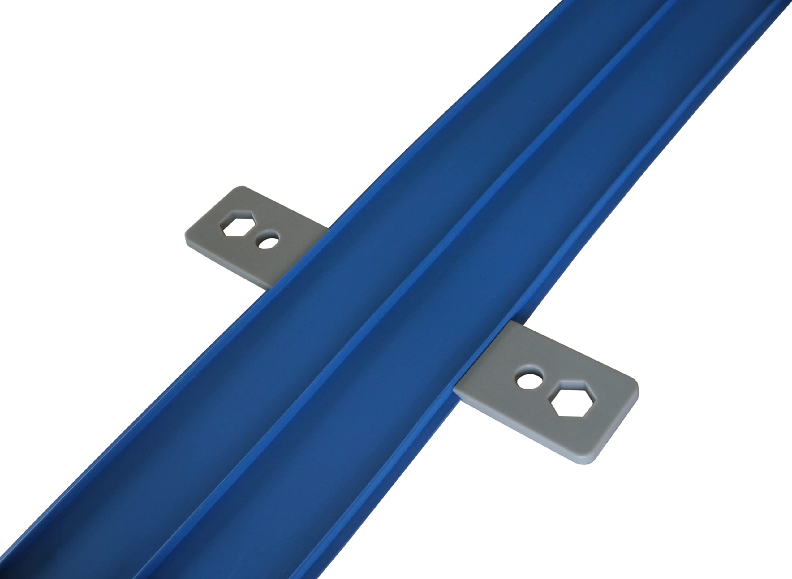 Blu Track 3 Pack Track Anchors - Heavy Duty Aluminum Track Clamps for Garage Storage & Organization - Perfect for Wall Mounted Shelves, Tool Racks & Bike Storage
