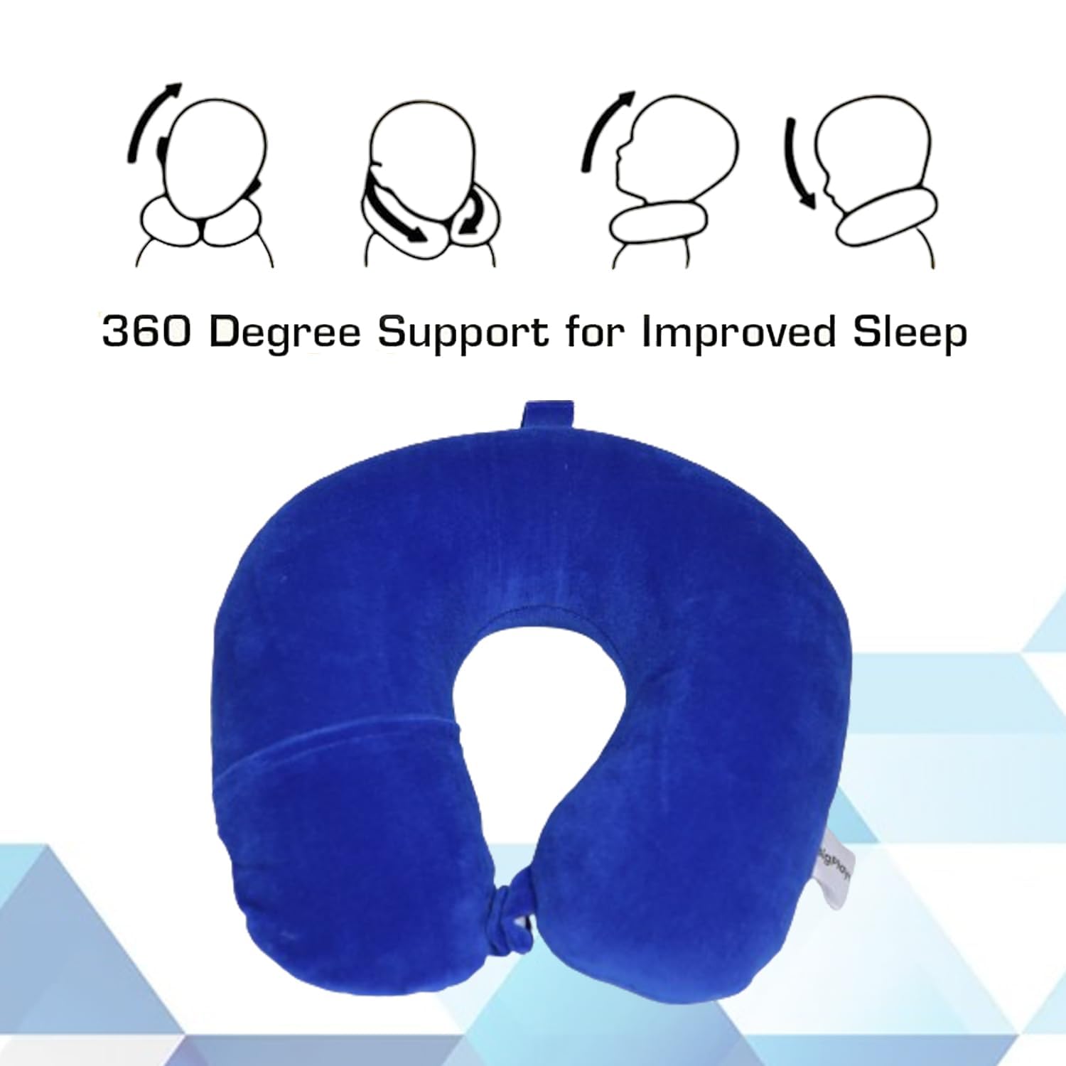 Premium Travel Neck Pillow with Eye Mask – Ergonomic Airplane & Car Neck Support for Pain Relief – Comfortable Cervical Pillow for Long Flights, Road Trips & Office Naps