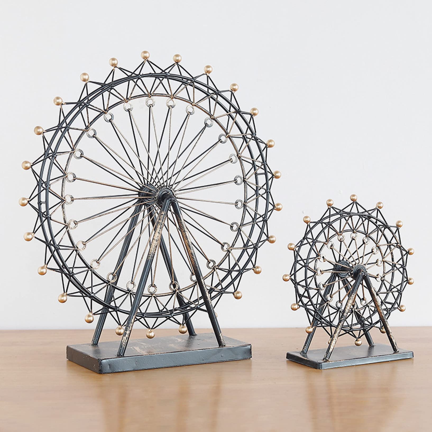 Ferris Wheel of Happiness Metal Sculpture - Elegant Home Decor Statue, Collectible Figurine for Nightstands & TV Cabinets | Perfect Gift for Weddings, Anniversaries & Housewarming