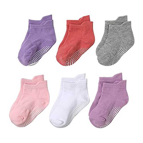Non-Slip Baby Socks for Toddlers 0-12 Months - Warm Knitted Infant Socks with Anti-Skid Dots for Newborns & Crawling Babies (Perfect for Winter, Daycare & First Steps)