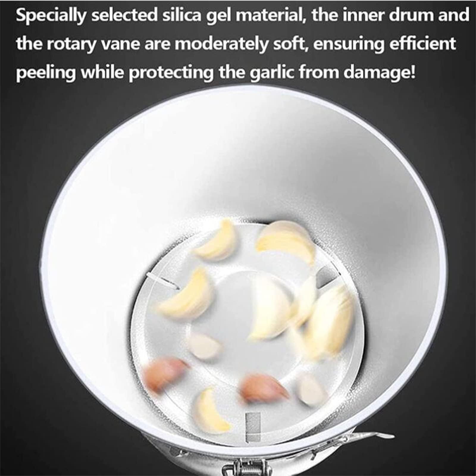Electric Garlic Peeler Machine - 110V/220V Commercial Grade, 30kg/H Capacity, 200W Stainless Steel Garlic Peeling & Separator for Restaurants, Kitchens & Food Processing (220V Option) - Perfect for Bulk Garlic Peeling, Meal Prep & Commercial Food Production