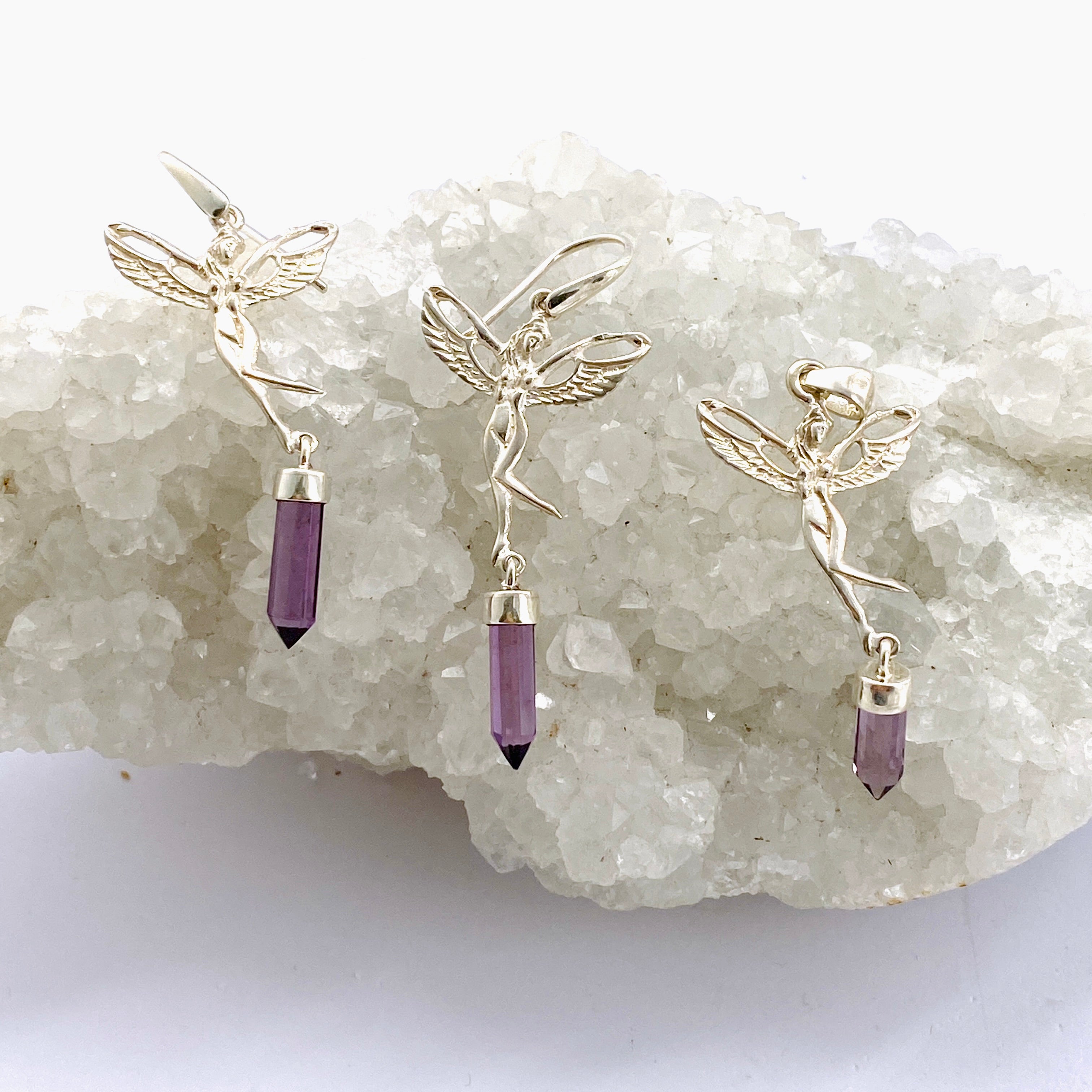 Gemstone Fairy Point Pendant Necklace PPGJ1008 - Elegant Crystal Jewelry for Women, Perfect for Parties, Weddings & Everyday Wear