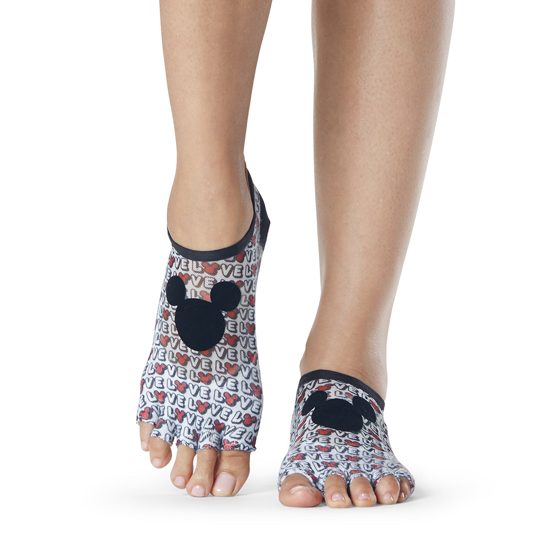 Disney Luna Grip Socks by ToeSox - Non-Slip Yoga Socks for Pilates, Barre & Dance - Perfect for Workouts, Studio Classes & Home Fitness