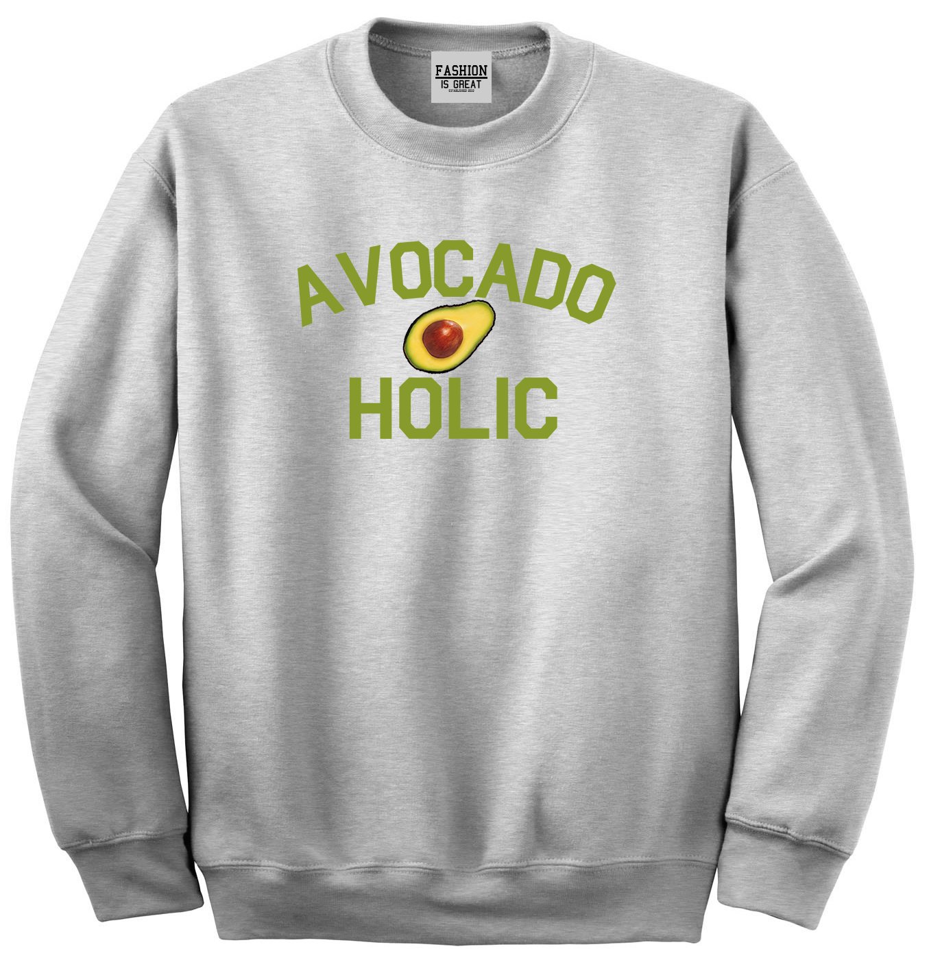 Avocado Lover Unisex Crewneck Sweatshirt - Comfortable Casual Pullover for Foodies, Gift for Avocado Enthusiasts - Perfect for Cafés, Food Festivals & Cozy Outings