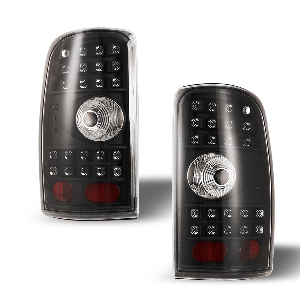 Winjet Street Series LED Tail Lights for 2000-2006 Chevy Suburban, GMC Yukon & Tahoe - Smoke Lens, Red/Black Housing - Enhanced Visibility & Style for Night Driving & Off-Road Adventures